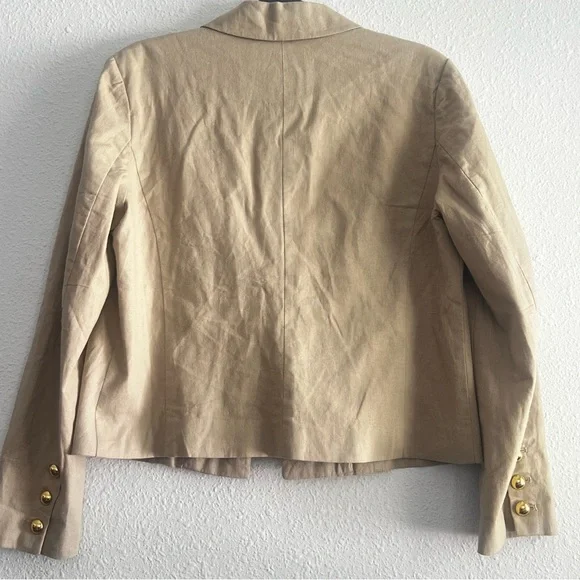 H by Halston Linen Blend Cropped Blazer Size M - Picture 8 of 10